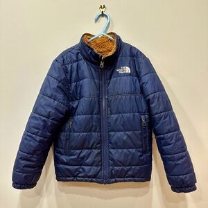Kids Navy reversible North Face Winter jacket - XS (6)